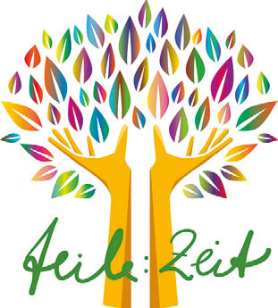 2 Hände halten Blätter zu einem Baum